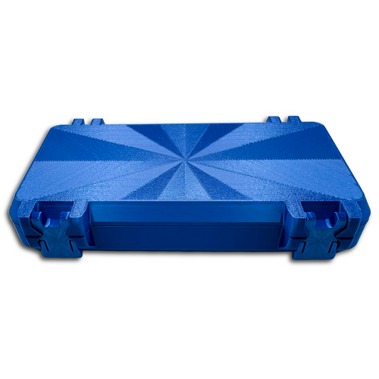 Single pen storage case shown closed from the front. Compact and durable design for GLP-1, insulin, or peptide injection pens. Travel-ready and ideal for organizing daily supplies.